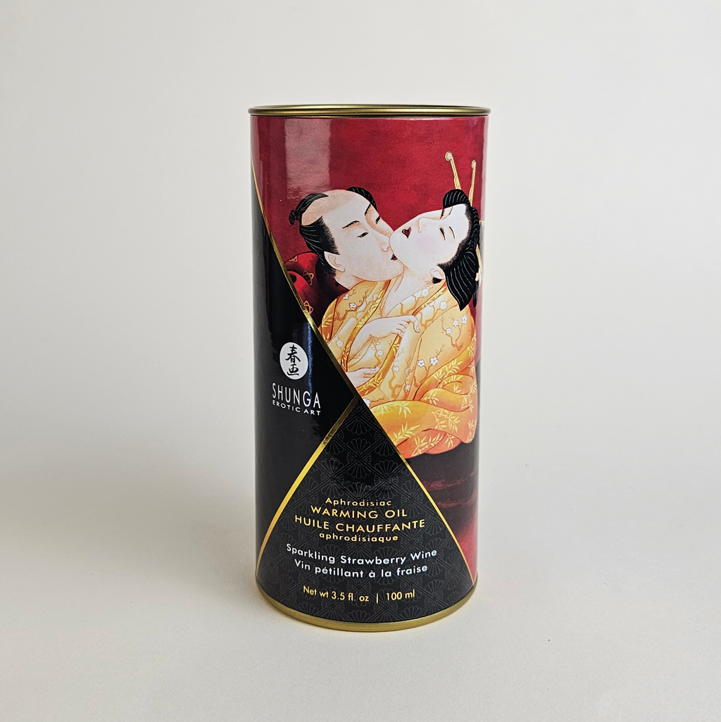 Shunga Strawberry Wine - Óleo de Massagem Comestível com Efeito Aquecimento