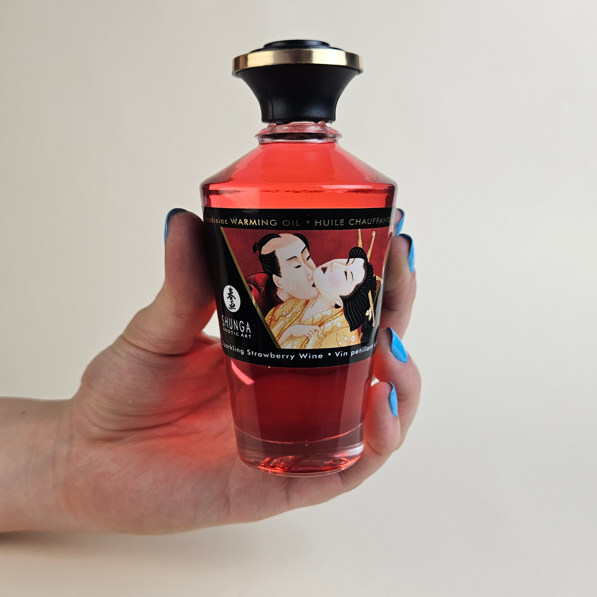 Shunga Strawberry Wine - Óleo de Massagem Comestível com Efeito Aquecimento